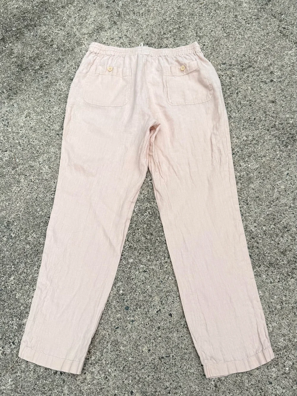 Quince Men’s Linen-Blend Drawstring Joggers | Cream/Tan | Size M